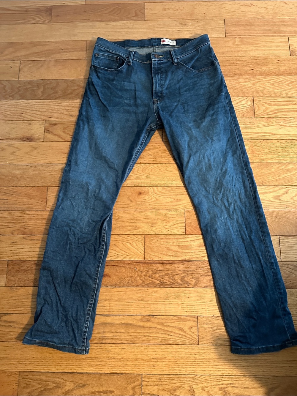 Wrangler Dark Blue Straight Leg Jeans